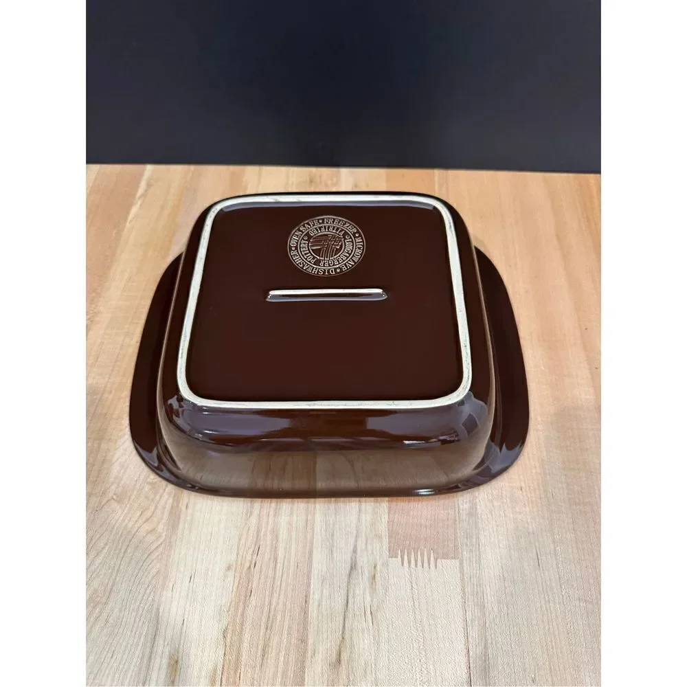 Longaberger Chocolate Square Baking Dish